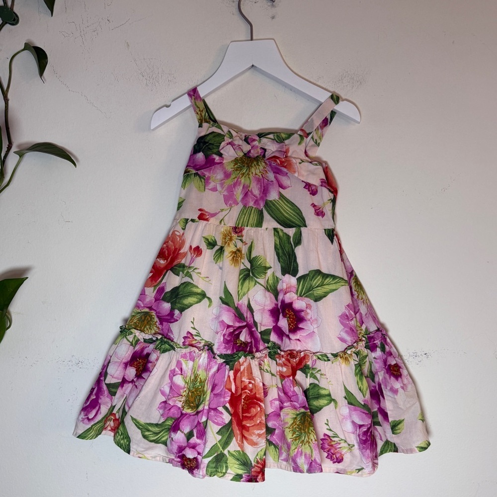 Janie and Jack Toddler Floral Ruffle Dress - Flaw - Play Condition